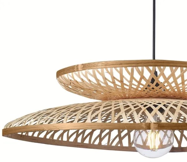 Luster na lanku BALI 1xE27/20W/230V pr. 60 cm bambus