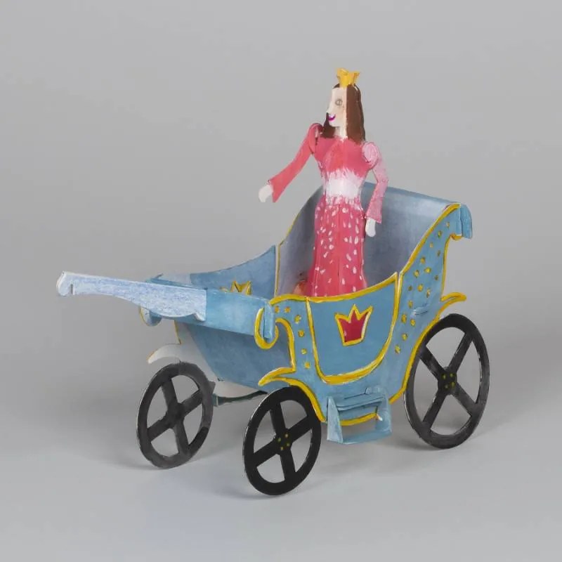 DECOLED A4 colouring book jigsaw puzzle princess and carriage