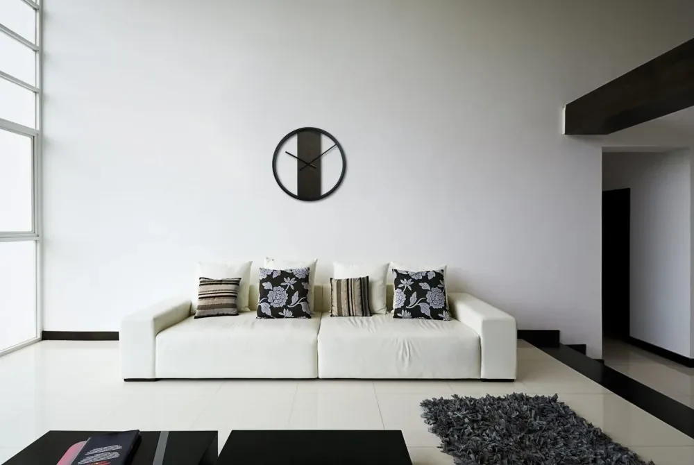 Dizajnové nástenné hodiny vo farbe wenge 50cm