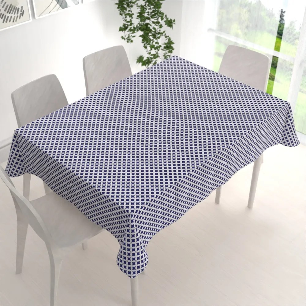 Biante Bavlnený obdĺžnikový obrus Sandra SA-241 Tmavo modré Maroko 80x120 cm