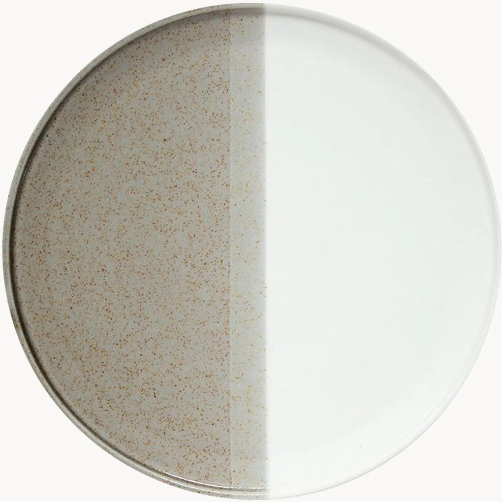 Porcelánové plytké taniere Double, 4 ks