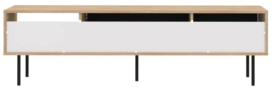 TV stolík v dekore duba v čierno-prírodnej farbe 165x40 cm Ampère – TemaHome