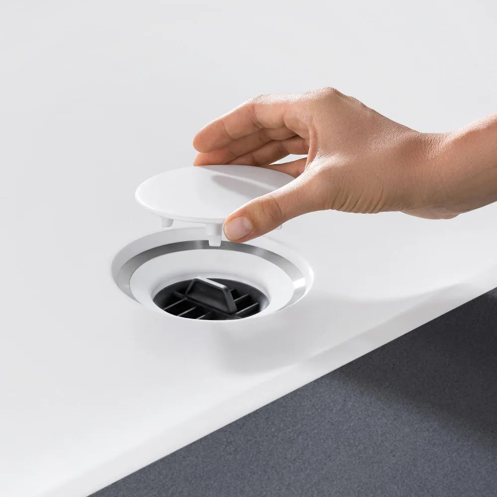 GEBERIT Setaplano obdĺžniková sprchová vanička z materiálu Varicor, 800 x 1600 x 45 mm, protišmyk, alpská biela, 154.268.11.1