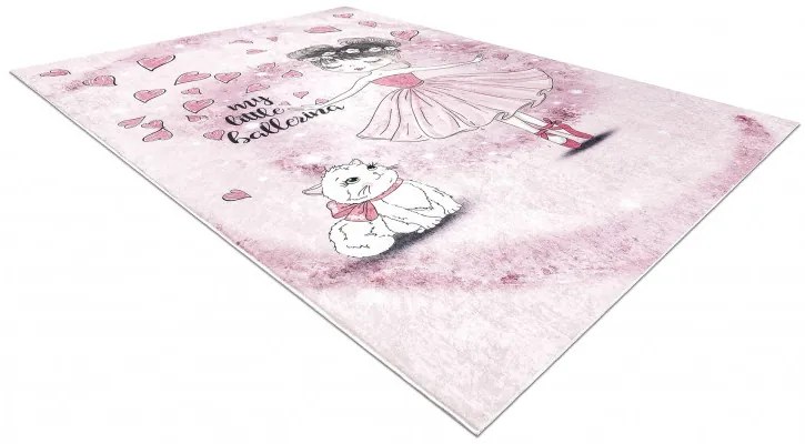 Dywany Łuszczów Detský kusový koberec Bambino 2185 Ballerina pink - 120x170 cm