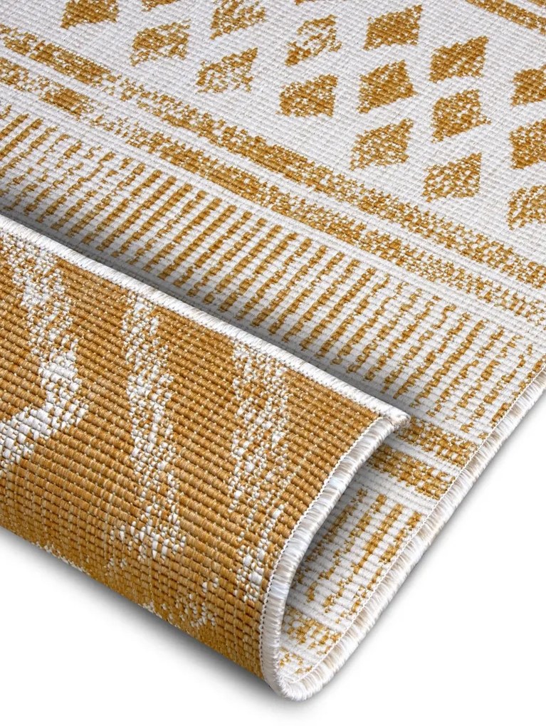 NORTHRUGS - Hanse Home koberce Kusový koberec Twin Supreme 105787 Ochre – na von aj na doma - 80x350 cm