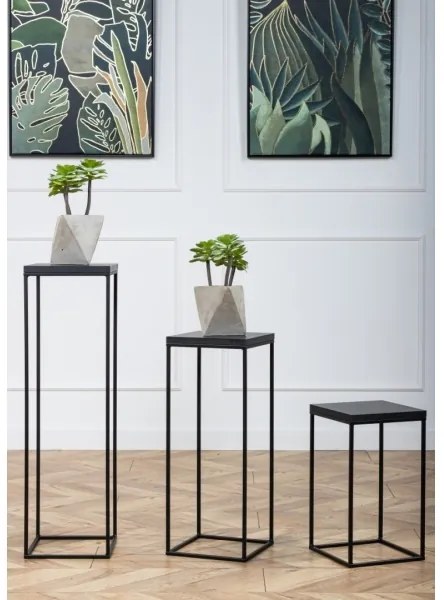 Stojan na kvety BASICLOFT 60x24 čierna