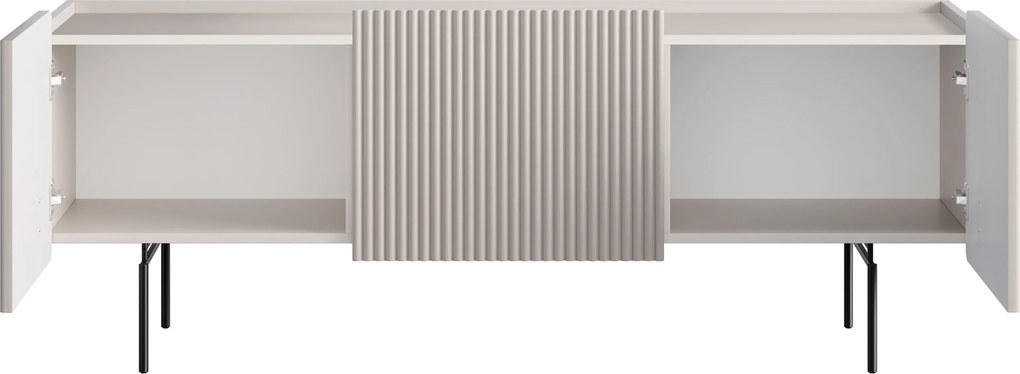 TV stolík Malmi 150 cm - kašmírová / čierna