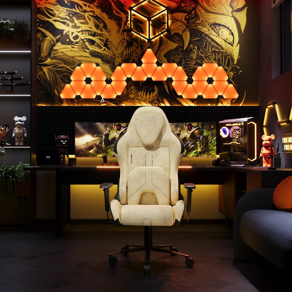 Herné kreslo Normal Size, zlatý-čierny: Diablo X-One Prime Broken Gold