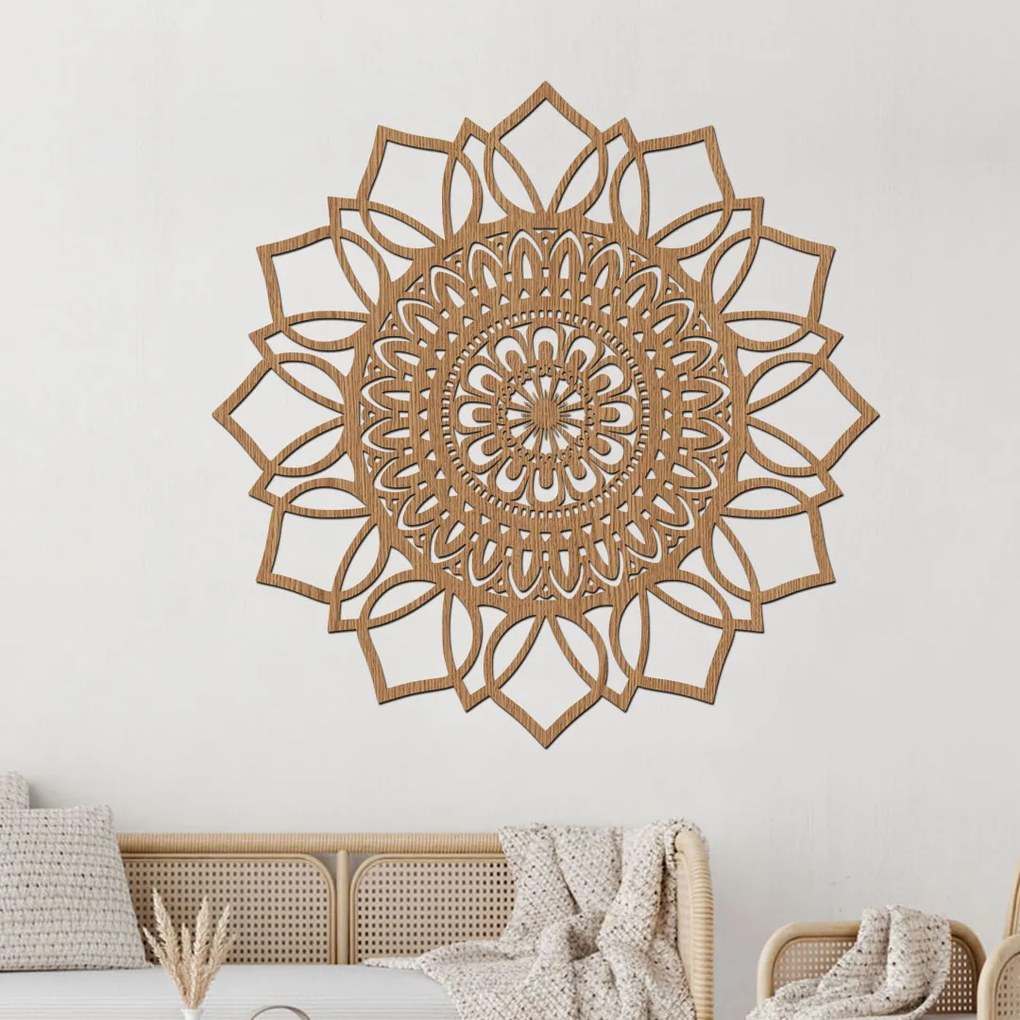 drevo zivota Drevená mandala na stenu ŠŤASTIA Farebný vzor: Wenge, Priemer: 60