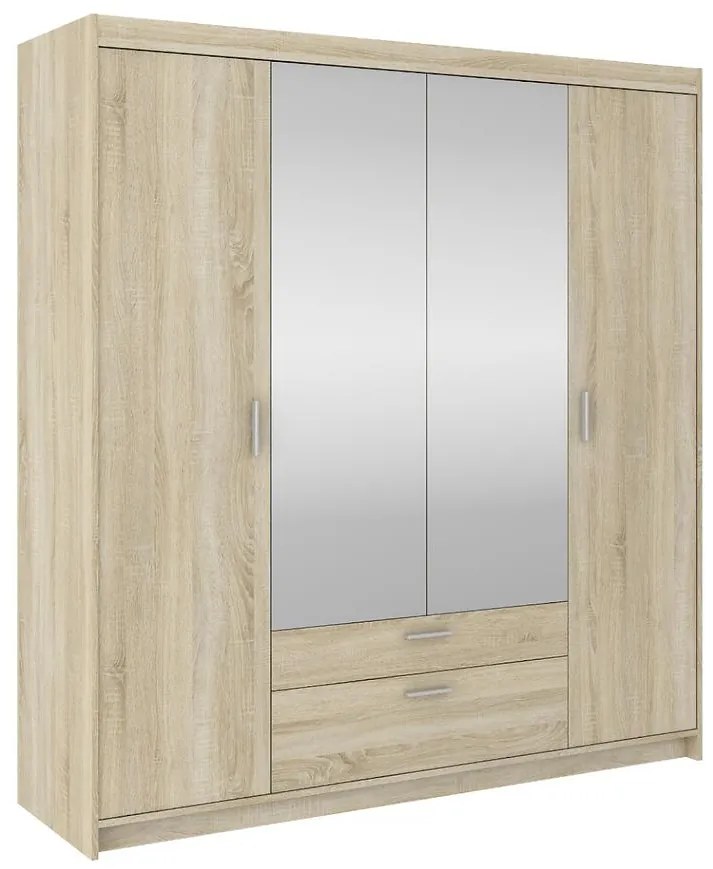 Skriňa Elena 4D Dub Sonoma so zrkadlom