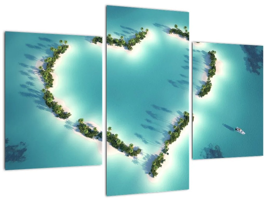 Obraz - Ostrovy srdce (90x60 cm)