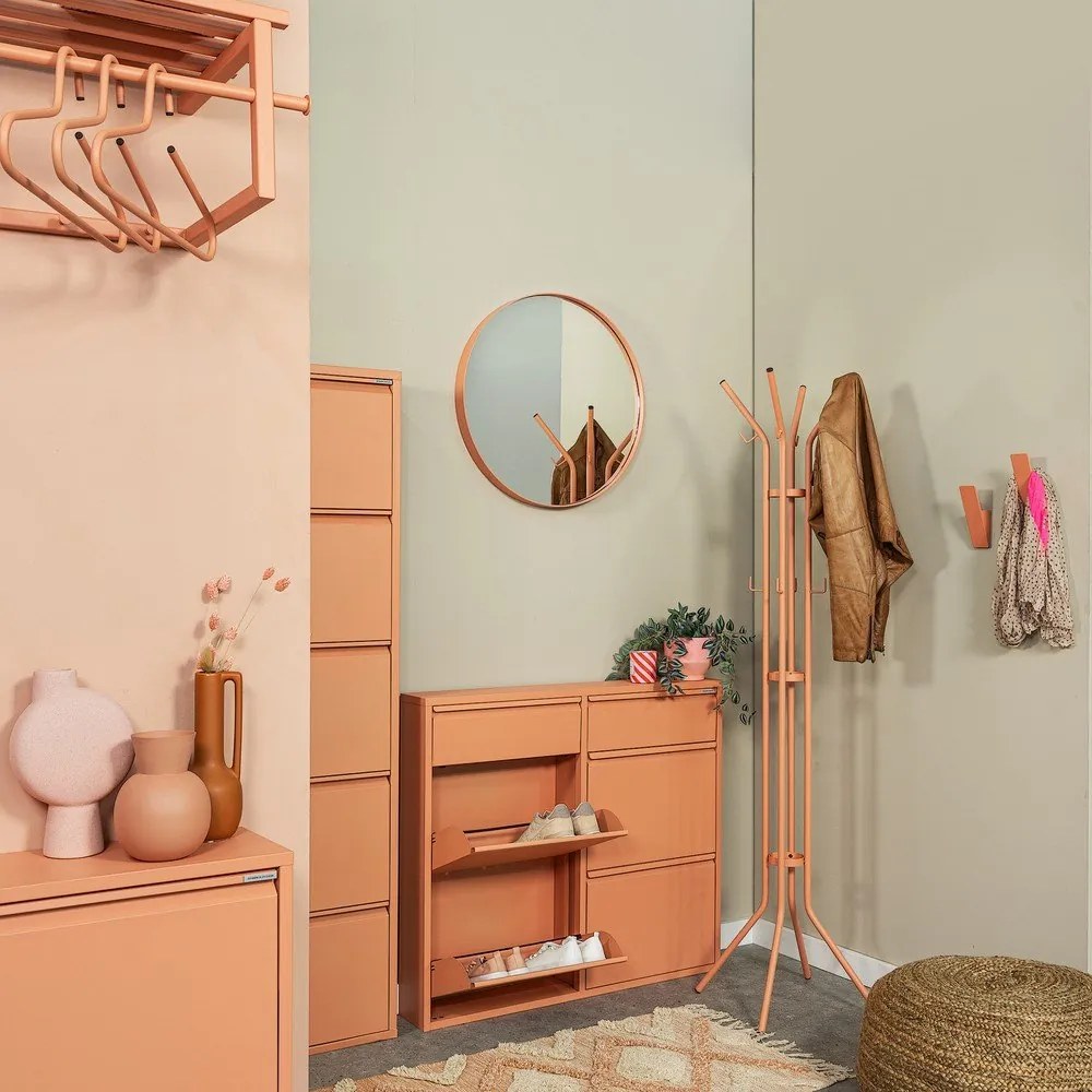 Kovový vešiak v lososovej farbe ø 40x170 cm Jessy – Spinder Design