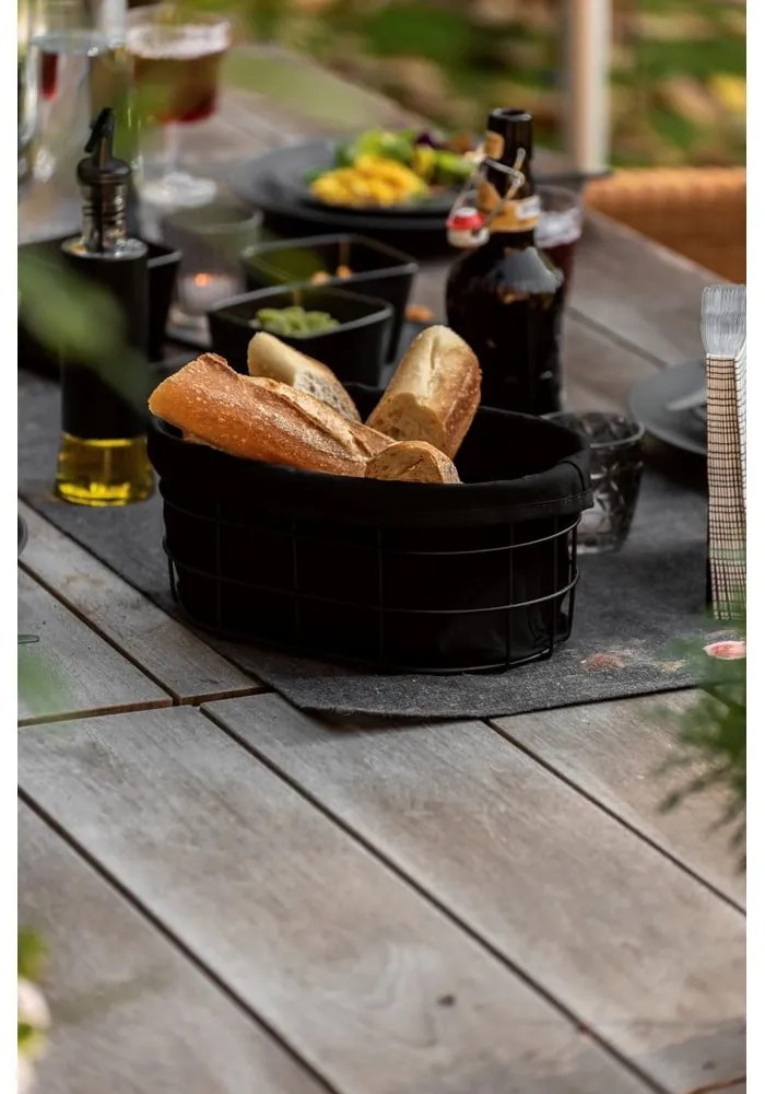 Čierna ošatka na pečivo so stojanom Wenko Black Outdoor Kitchen Bela