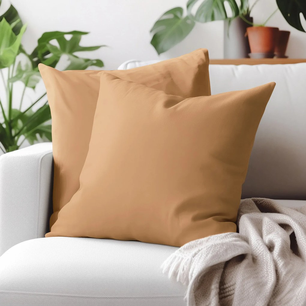 Goldea bavlnená obliečka na vankúš - hnedá 45 x 45 cm