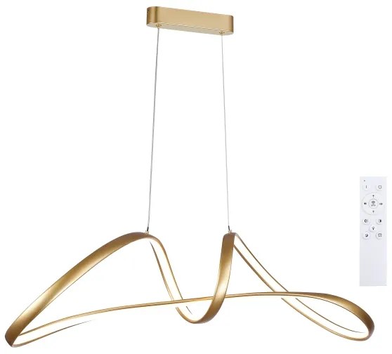 Brilagi-LED Stmievateľný luster na lanku TWISTER LED/60W/230V 3000-6000K zlatá+DO