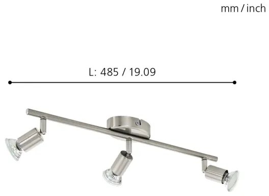 Eglo 92597 - LED bodové svietidlo BUZZ 3xGU10-LED/2,8W/230V