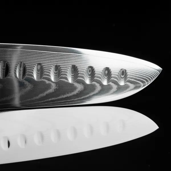 Gudaro - Damaškový Santoku kuchynský nôž FENG 7,5", 67 vrstiev ocele, dĺžka 18 cm