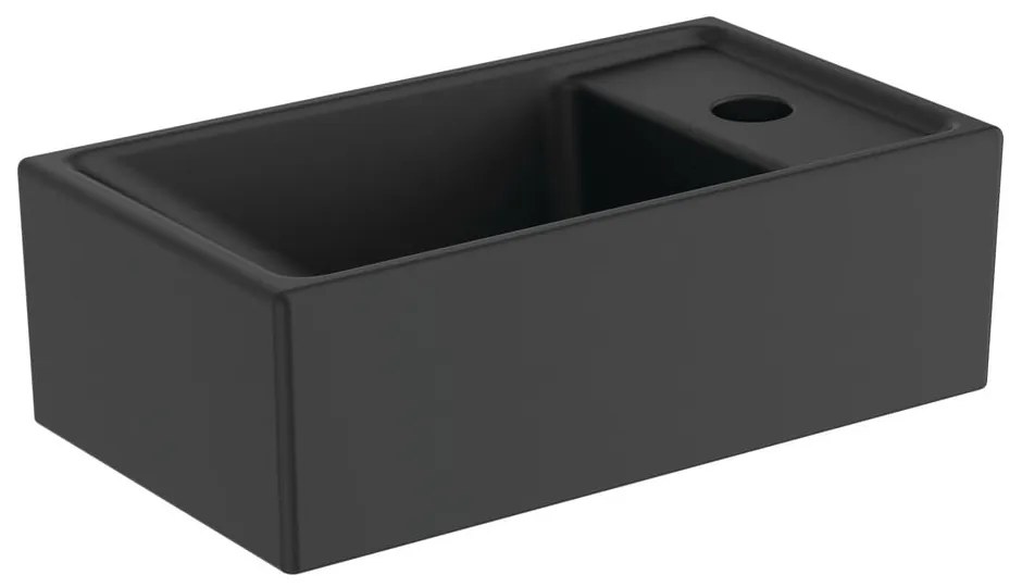 Matne čierne keramické umývadlo 37x21 cm i.Life S – Ideal Standard