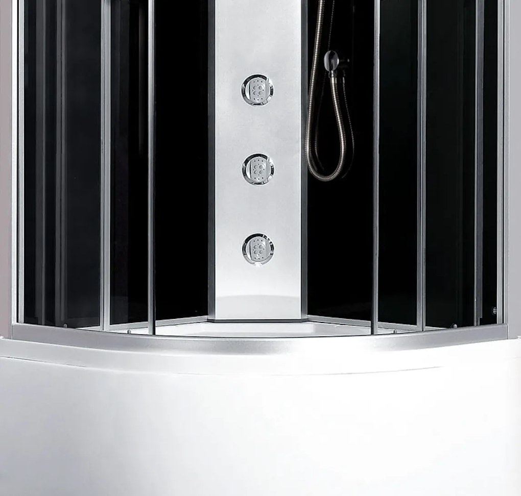 D‘Eluxe - MASÁŽNE BOXY - Sprchový Masážny Box PN1K8821 xx21cm hydromasážny sprchový box číre 4 satén 80 214 80x80x214 48