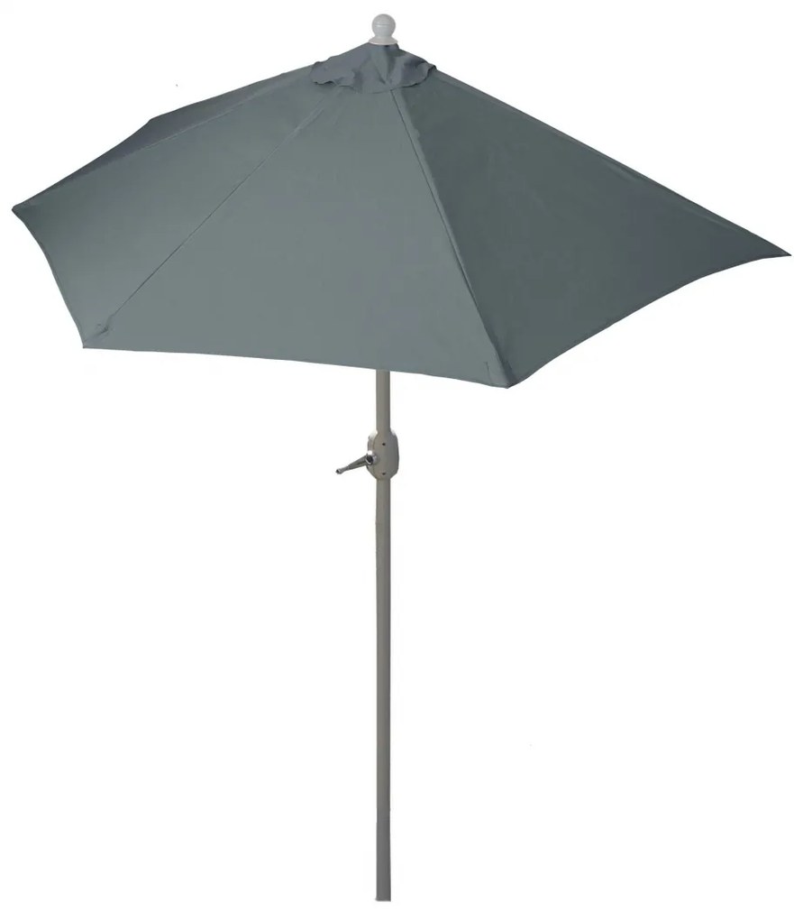 Slnečník polkruh Parla - polyester/hliník - 300cm antracit bez podstavca