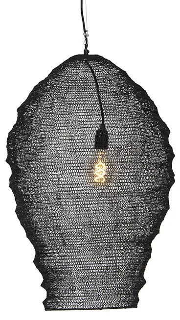 Orientálna závesná lampa čierna 70 cm - Nidum
