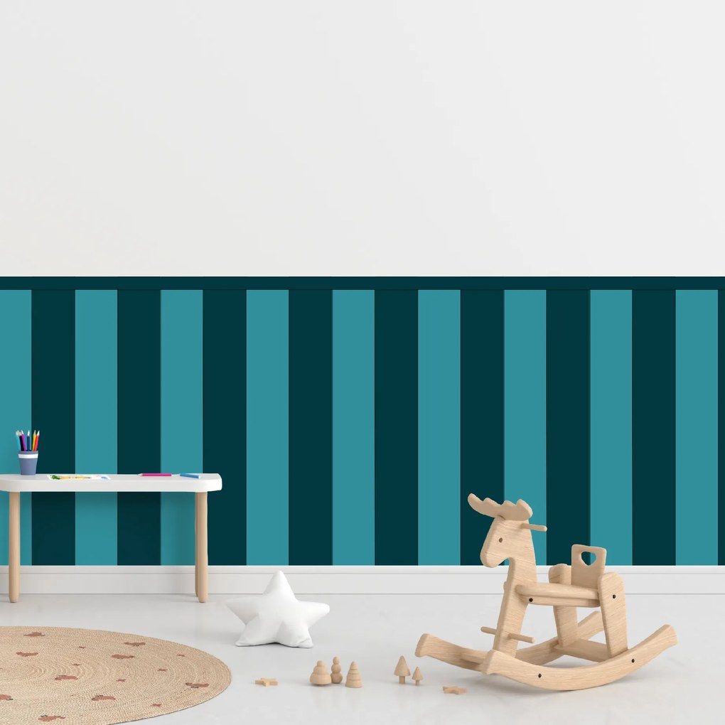 60x100cm Obdĺžnik - Modrozelená farba - textilná nálepka na stenu Farba: Kombinácia, Veľkosť: 100 cm