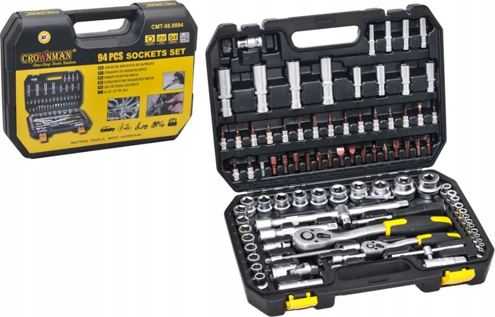 CROWNMAN Box na náradie 94 položiek