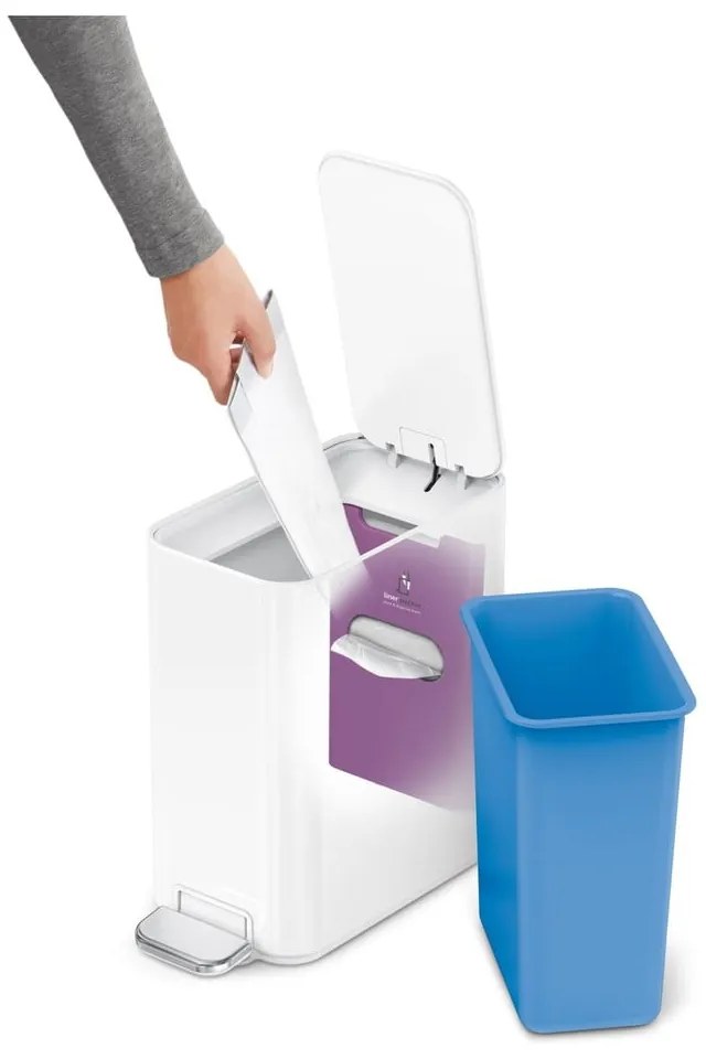 Pedálový oceľový odpadkový kôš 5 l – simplehuman