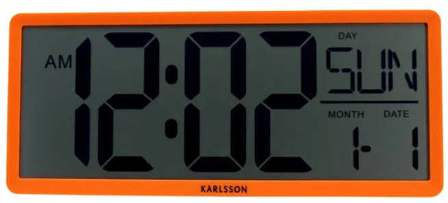 Digitálne hodiny Karlsson Table Clock Retro LCD KA6020OR, 36cm