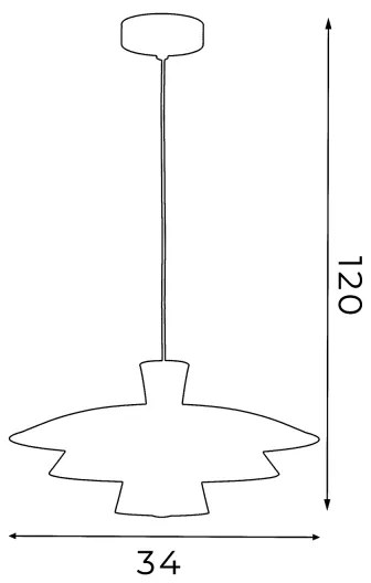 Luster na lanku PLATO 1xE27/60W/230V