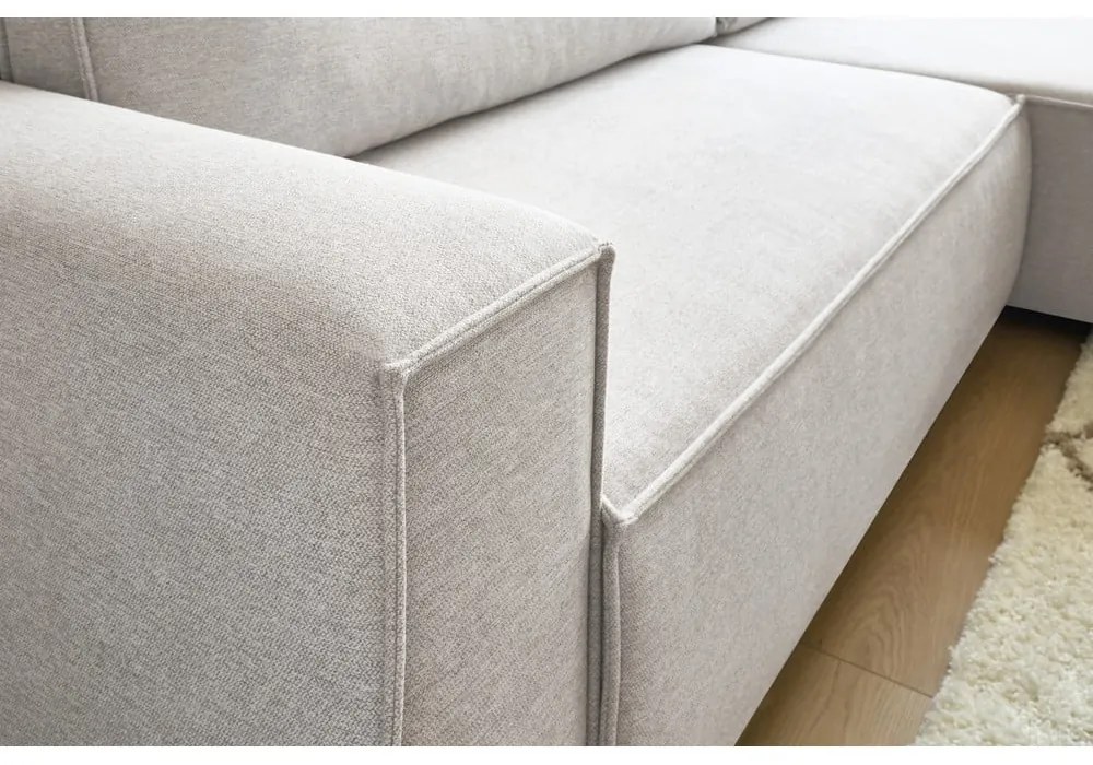 Béžová variabilná rozkladacia rohová pohovka Nihad – Bobochic Paris