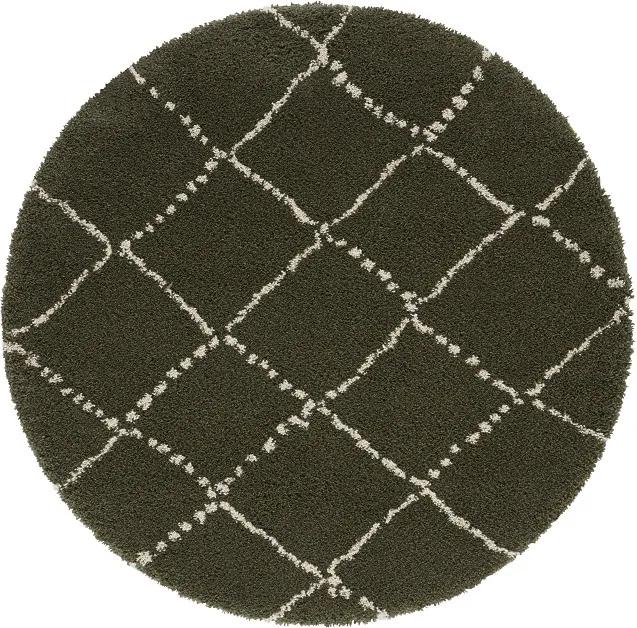 Mint Rugs - Hanse Home koberce Kusový koberec Allure 104404 Olive/Green - 120x120 (průměr) kruh cm