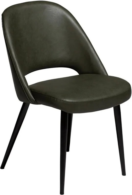 Tmavozelená jedálenská stolička z eko kože DAN–FORM Denmark Grace