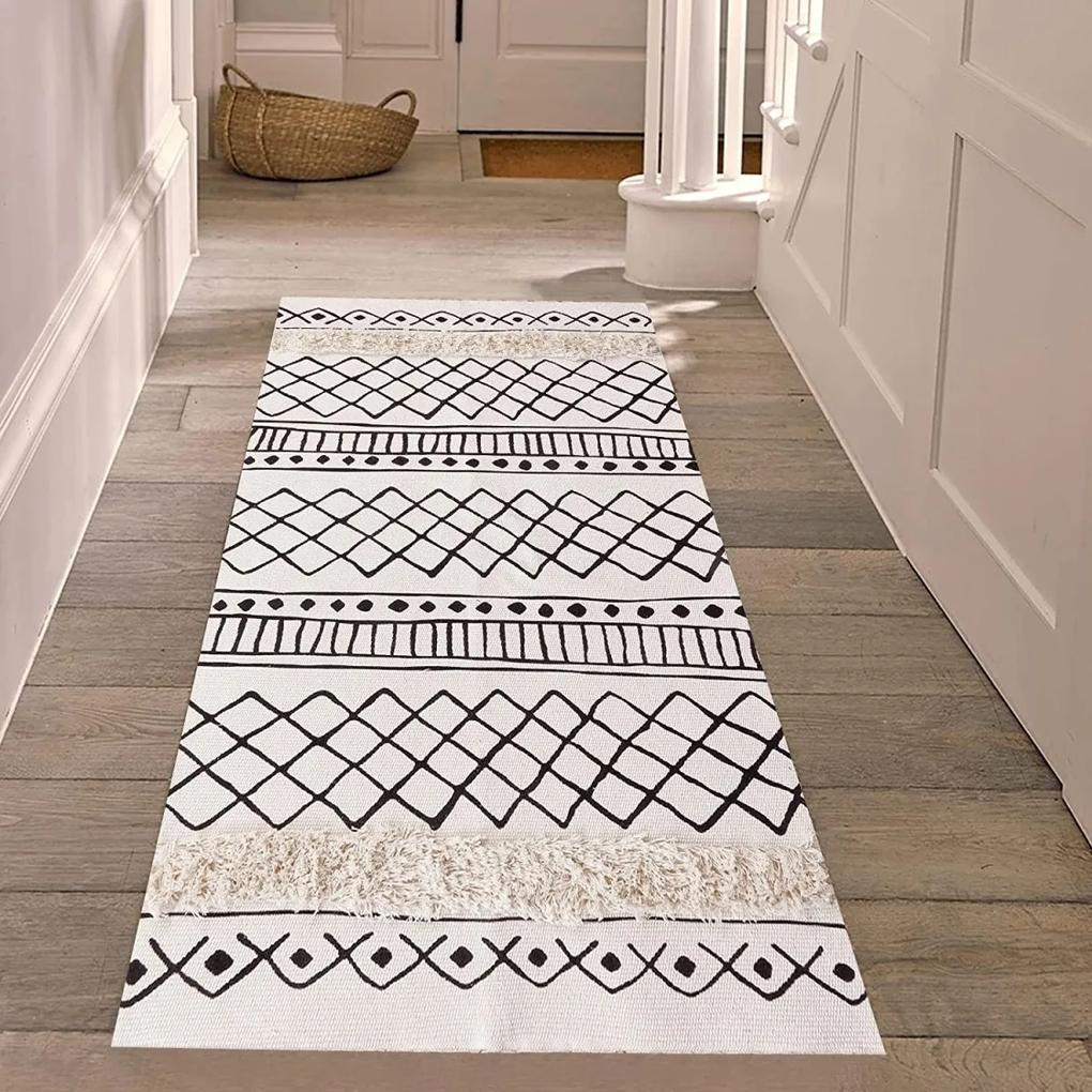 Vzorovaný koberec BOHO 160x50 sivý