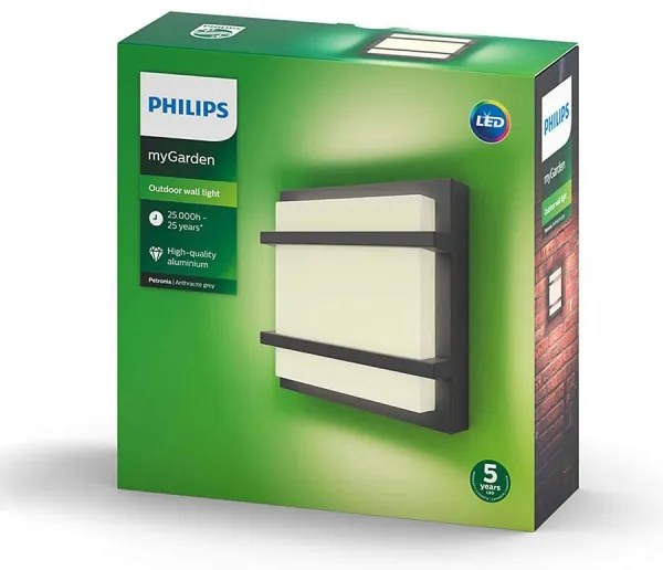 Philips 17394/93/P0 - LED Vonkajšie nástenné svietidlo PETRONIA LED/12W IP44