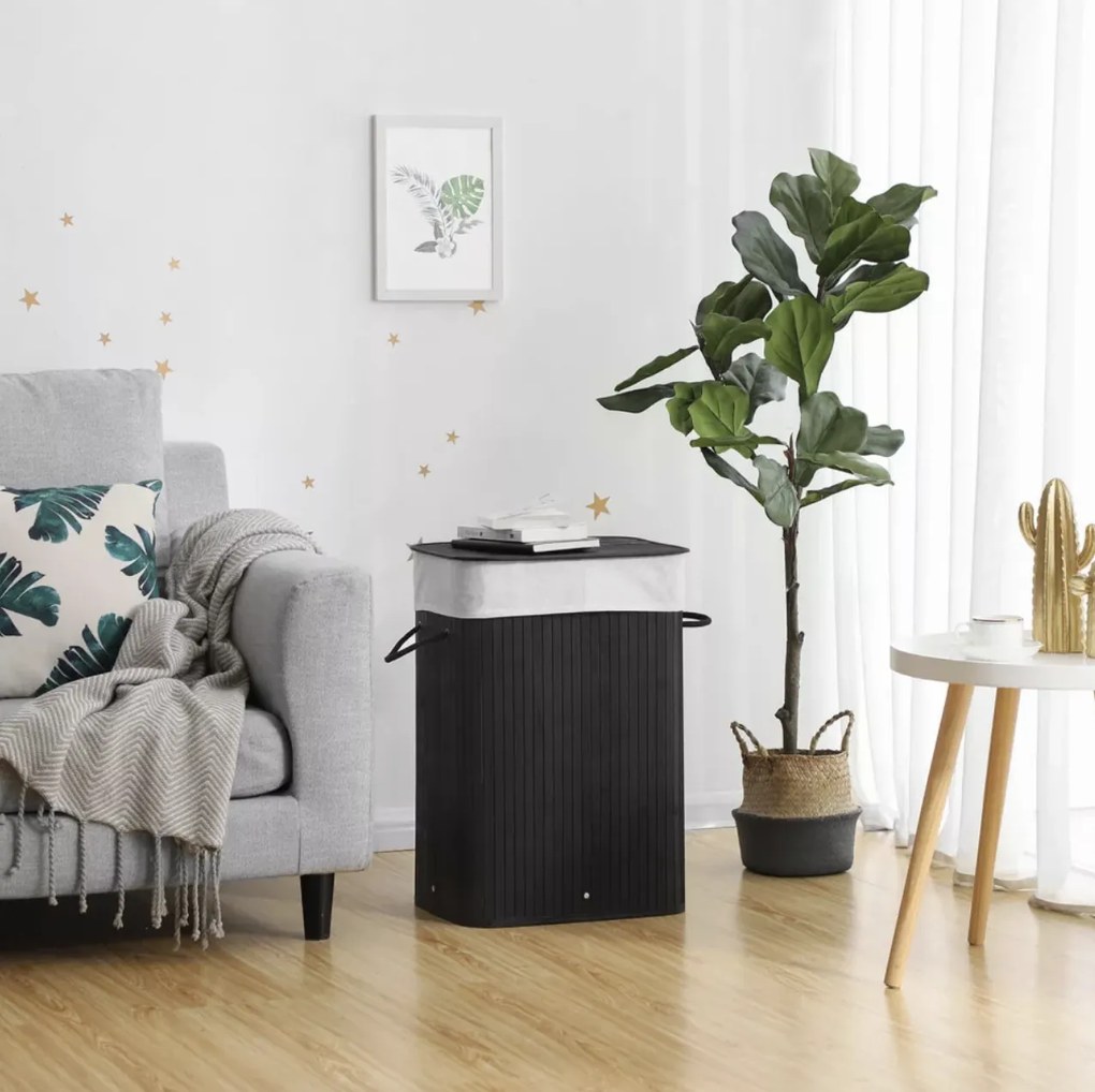 Koš na prádlo OLI 72 L černý