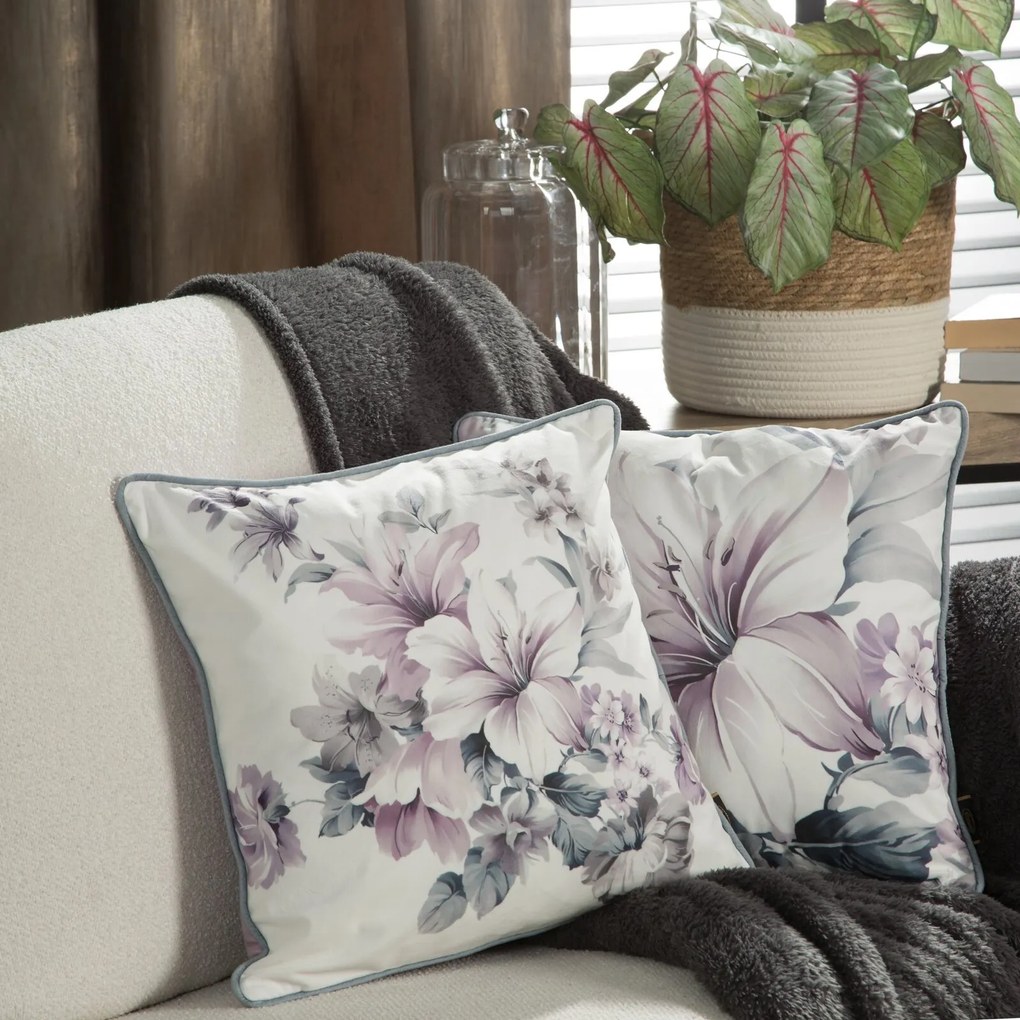 DEKORAČNÁ OBLIEČKA NA VANKÚŠ VELVET 121 45X45 CM KVETY