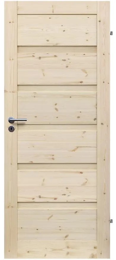 Dvere vnútorné Wezuwiusz plné 90P  so sukmi nelakované zámok na kľúč