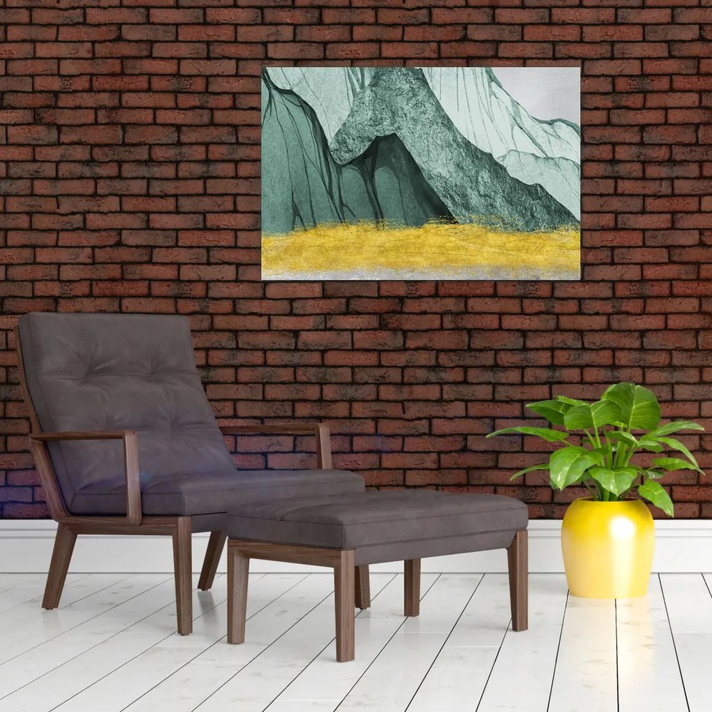 Obraz - Smaragdové hory N⁰2 (90x60 cm)