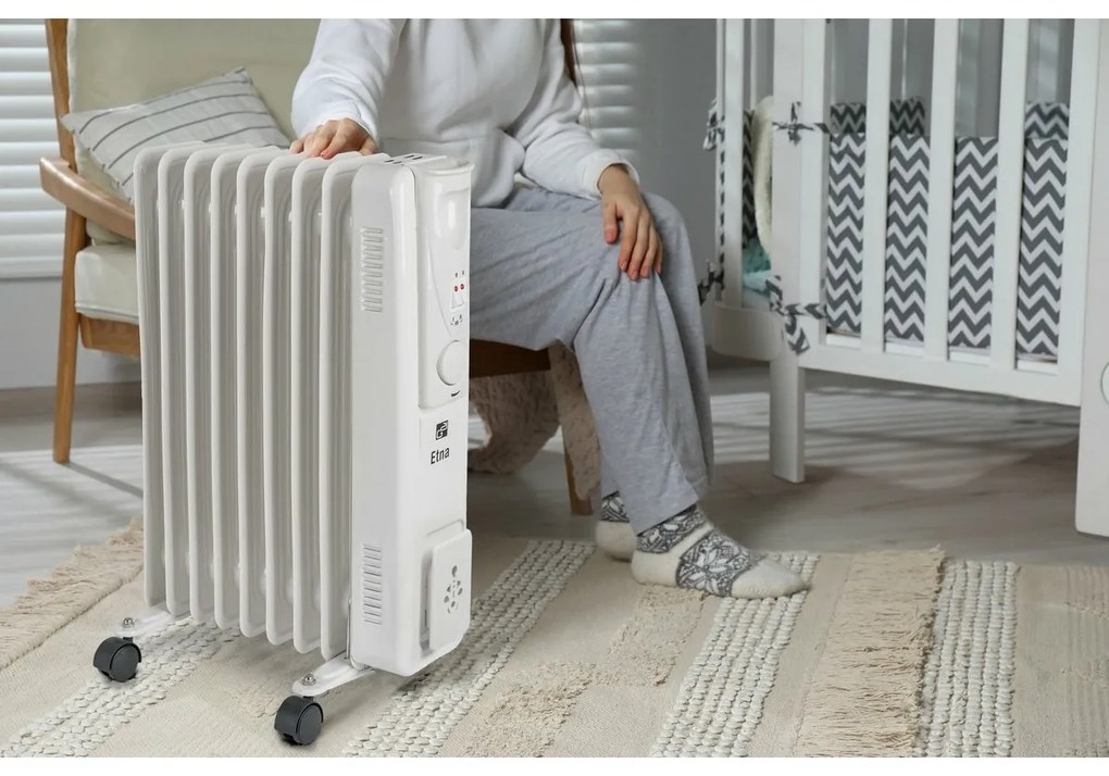 G21 Etna olejový radiátor, 9 rebier, 2000 W, biely