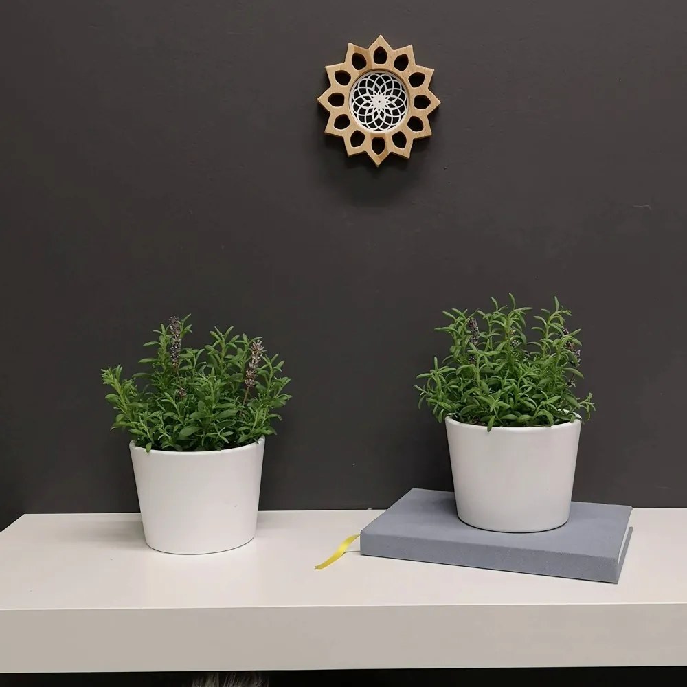 AMADEA Mandala s vkladom na zavesenie, masívne drevo, priemer 12 cm