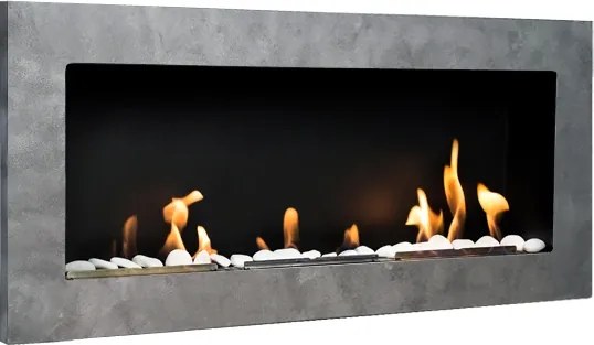 BIOFLAME biokrb Easy M Open Imitácia betón 90x40 cm