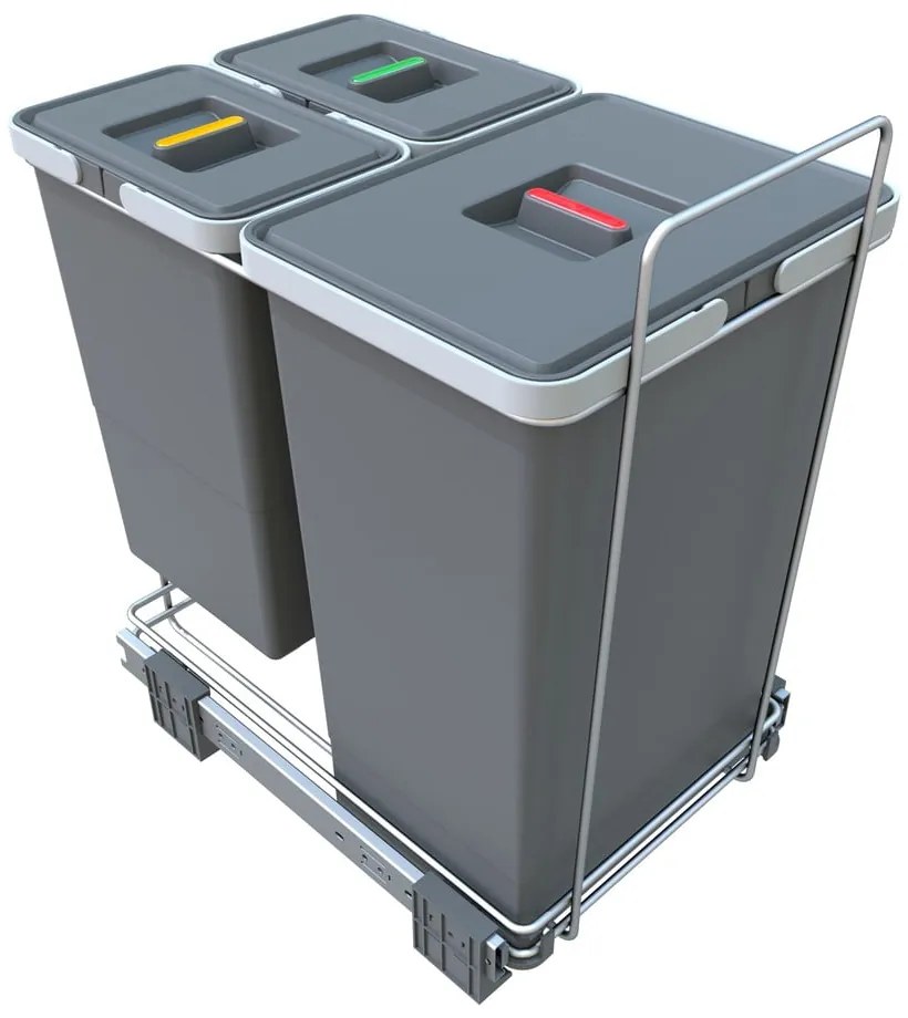 Plastový odpadkový kôš na triedený odpad/vstavaný 24 + 8 + 8 l Ecofil - Elletipi