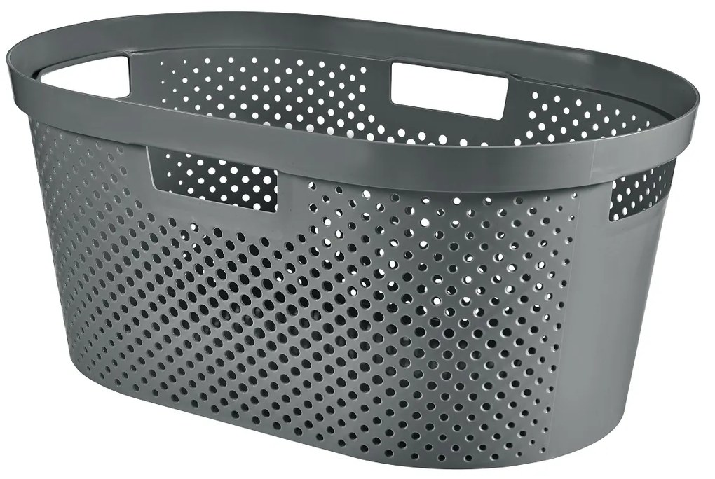 Curver Kôš na čistú bielizeň INFINITY 39L recyklovaný plast tmavosivý