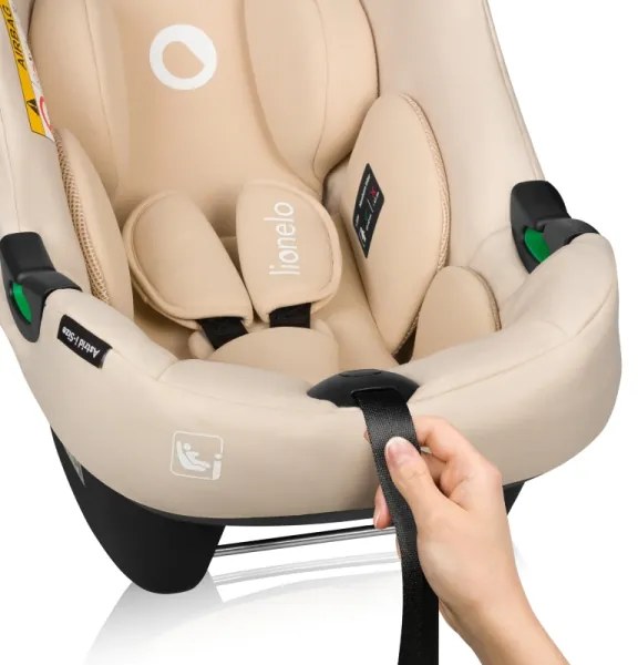 Lionelo - Autosedačka s otočnou základňou ASTRID SET i-Size 40-87 cm Beige Sand