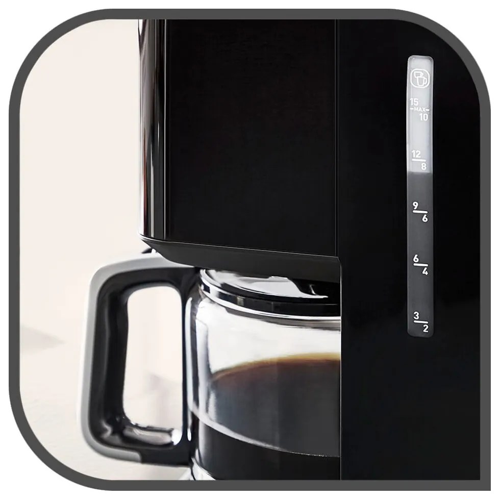 Čierny kávovar na filtrovanú kávu Smart'n'light CM600810 – Tefal