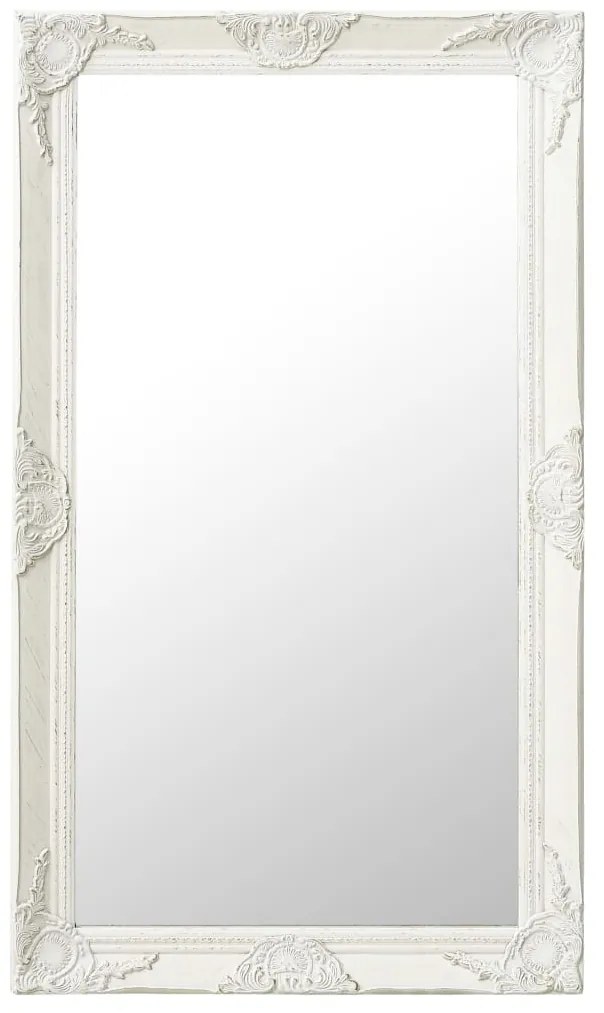 vidaXL Nástenné zrkadlo v barokovom štýle 60x100 cm biele