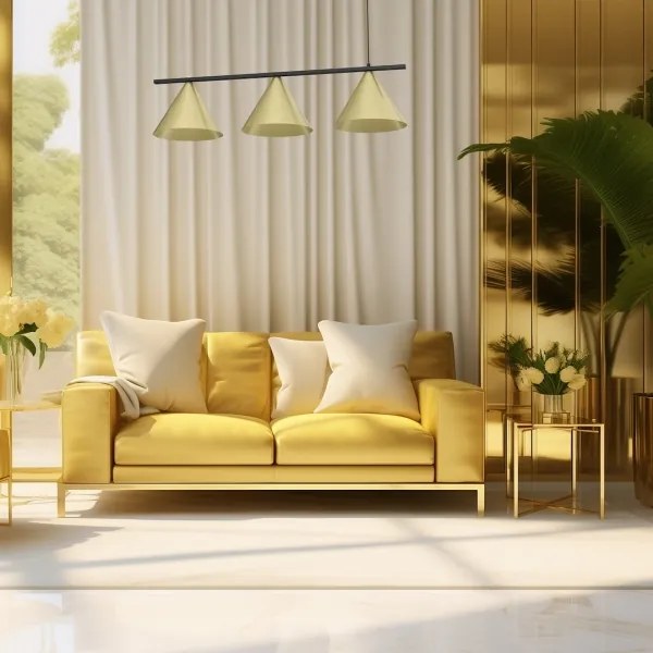 Luster na lanku CAPITAL 3xGX53/15W/230V zlatý