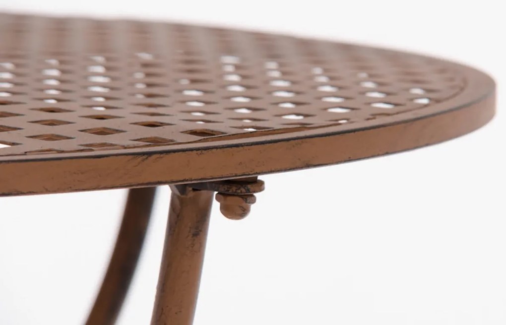 Kovový stôl GS13436802 - Hnedá antik