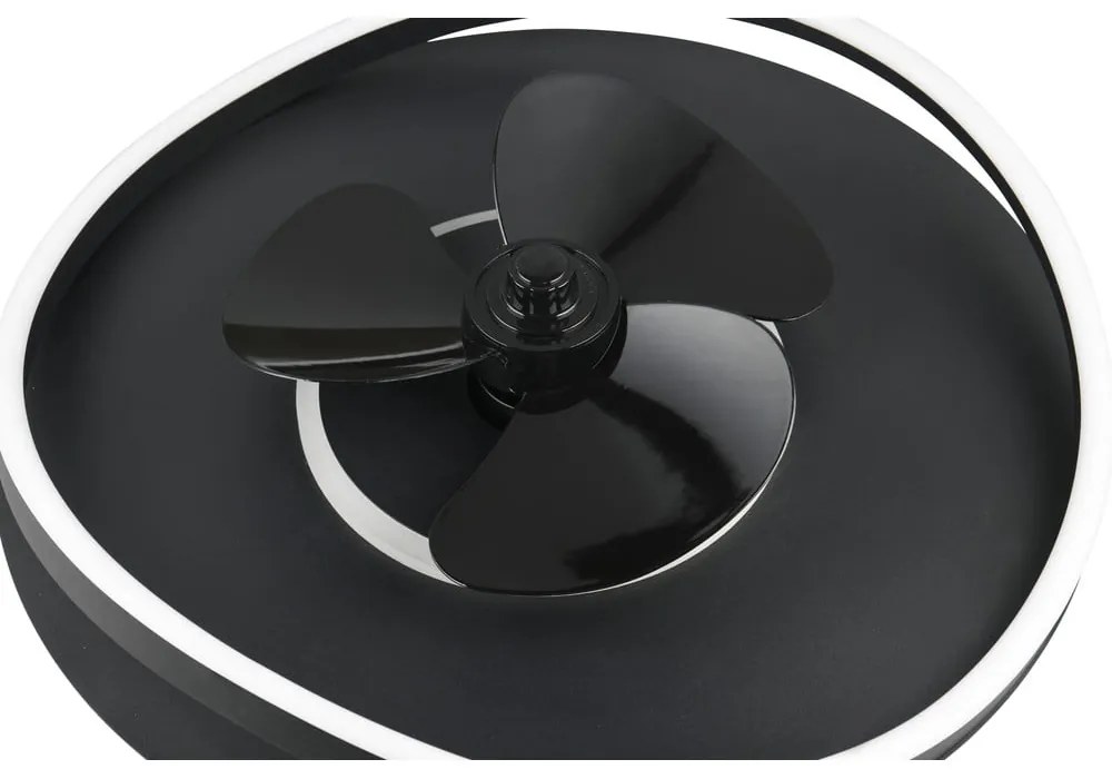 Matne čierne LED stropné svietidlo Sortland – Trio